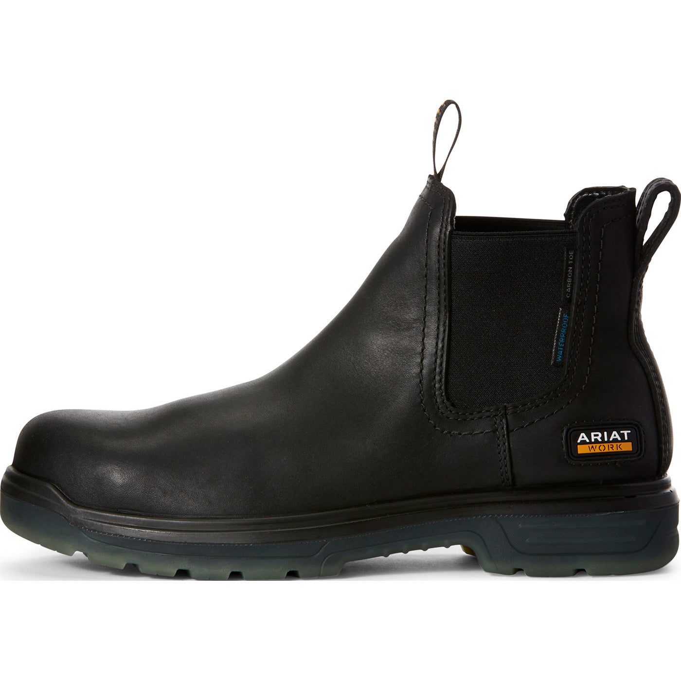 Ariat Turbo Men's Carbon Toe Electrical Hazard Waterproof Pull-on Chelsea Work Boot - profile
