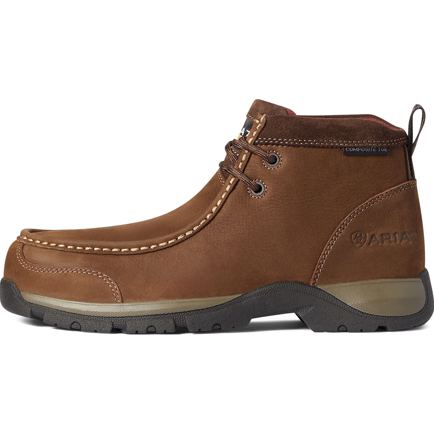 Ariat Edge LTE Women's 5 inch Composite Moc Toe Electrical Hazard Chukka Work Shoe - profile