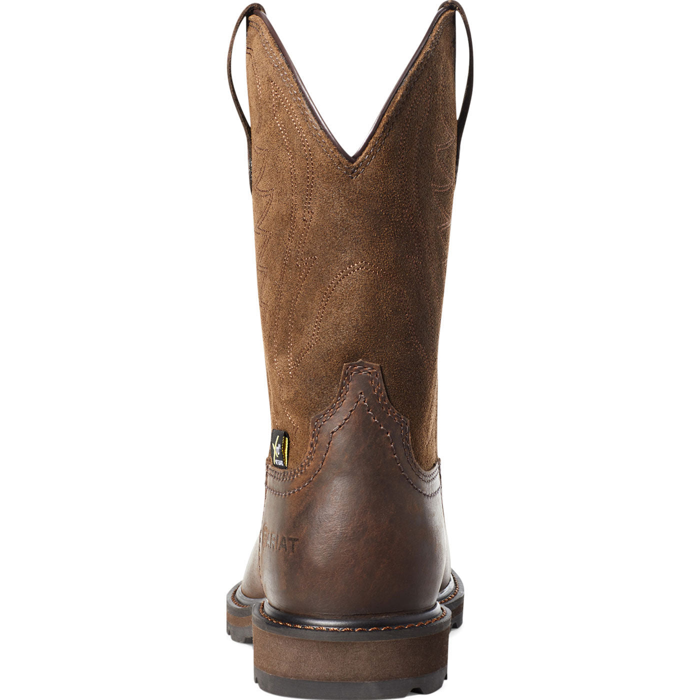 Ariat Groundbreaker Men's 10-inch Internal Metatarsal Steel Toe Pull-On Western Work Boot - back