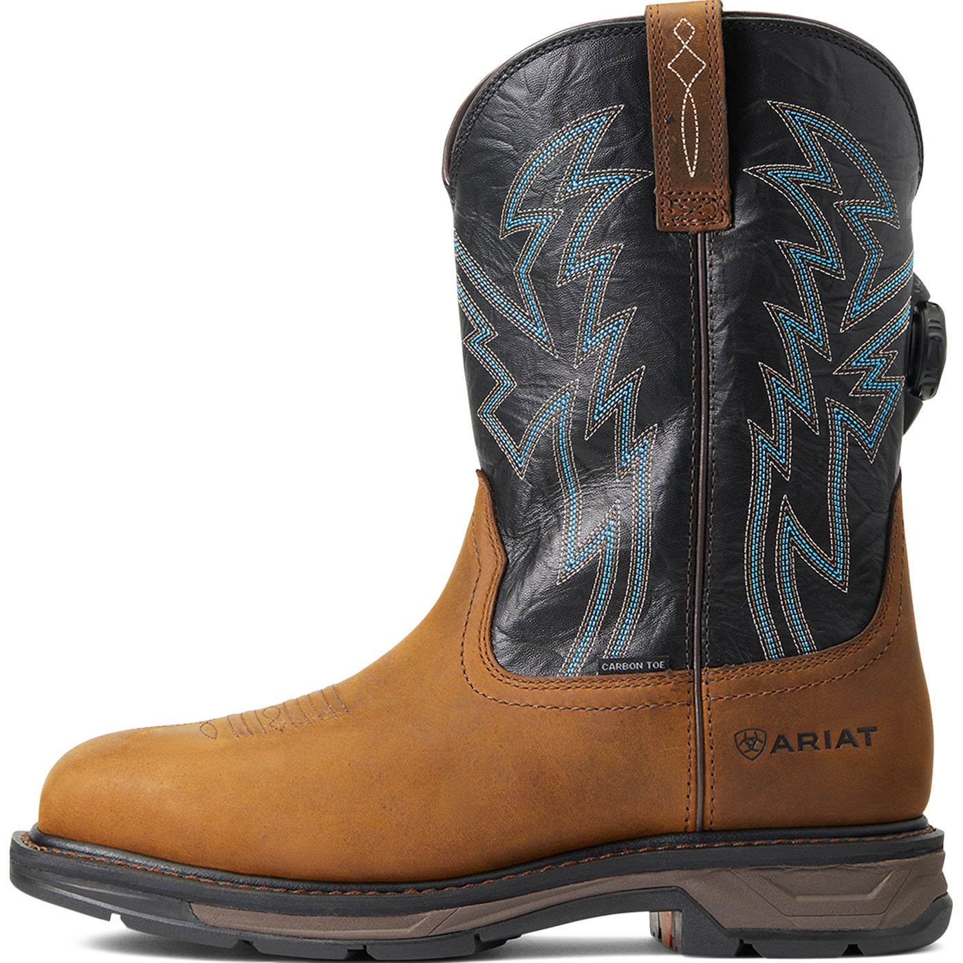 Ariat WorkHog XT BOA Men's 11-inch Carbon Nano Toe Electrical Hazard Waterproof Pull-On Western Work Boot - profile