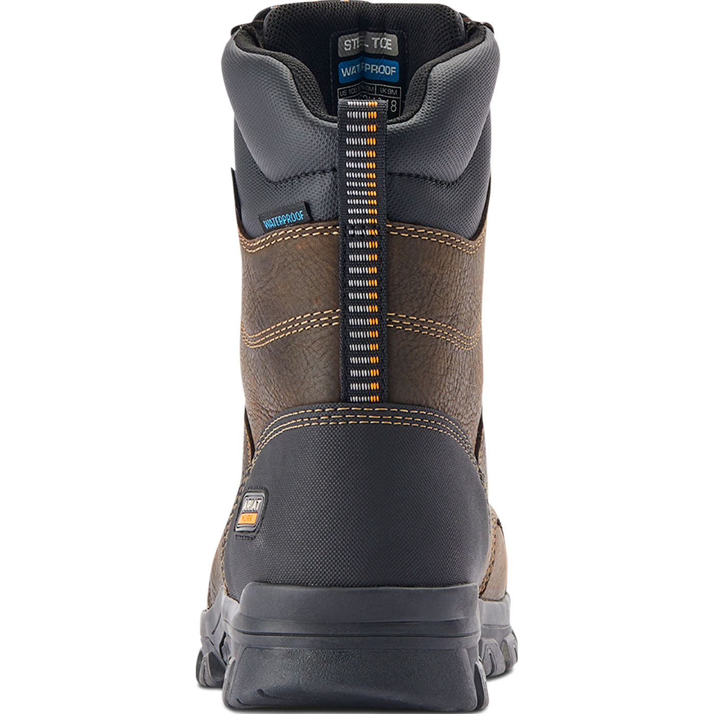 Ariat Treadfast Men's 8-inch Steel Toe Electrical Hazard Waterproof Work Boot - back