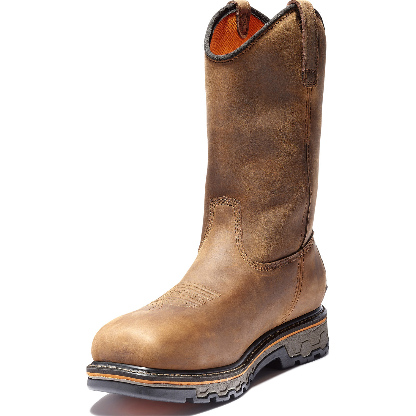 Timberland PRO True Grit Men's Composite Toe Electrical Hazard Waterproof Pull-On Boot - profile