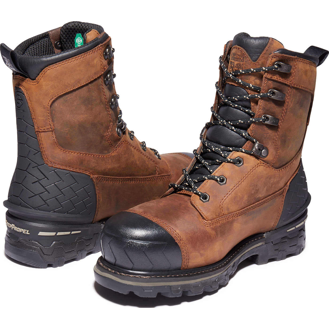 Timberland PRO Boondock HD Men's 8-inch Composite Toe Waterproof Logger Work Boot - back