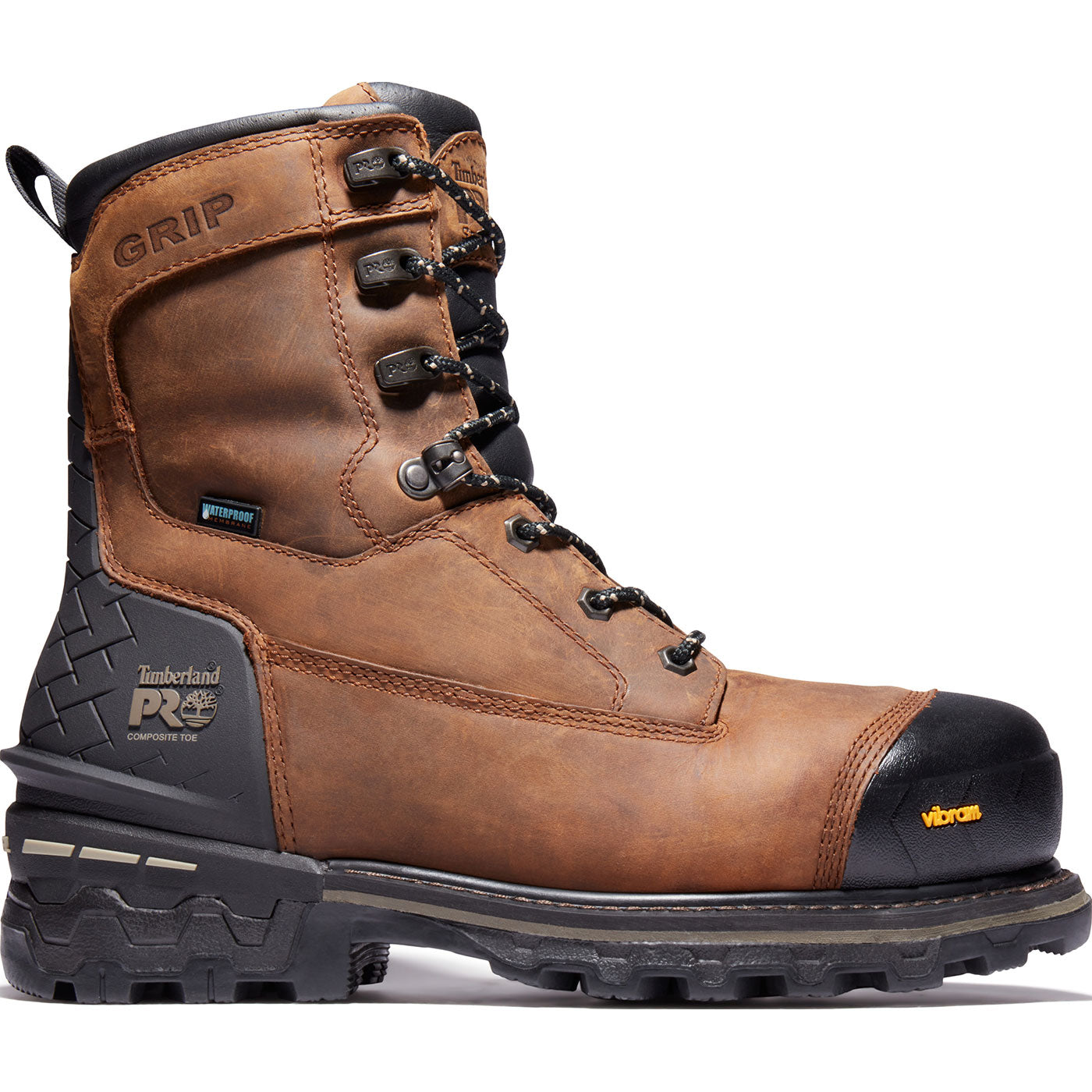 Timberland PRO Boondock HD Men's 8-inch Composite Toe Waterproof Logger Work Boot - profile