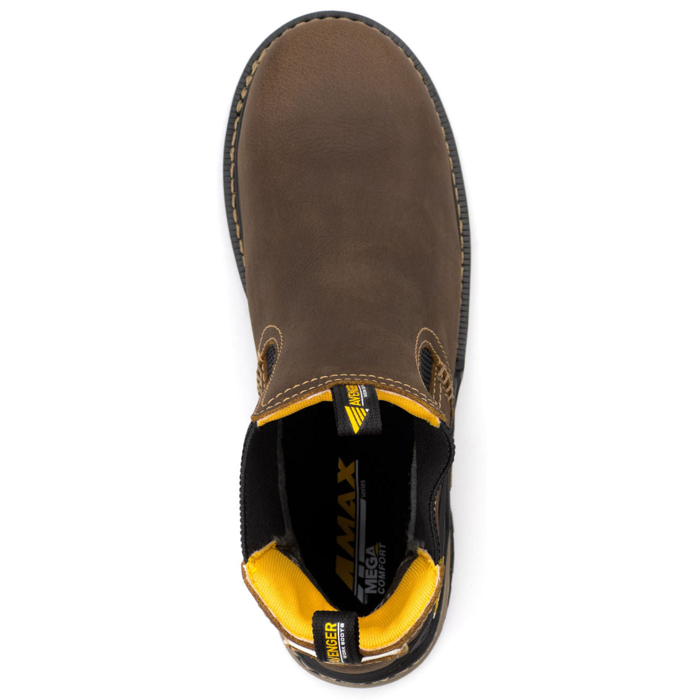 Avenger A-Max Dozer Men's Composite Toe Electrical Hazard Waterproof Chelsea Pull-on Work Boot - birdseye