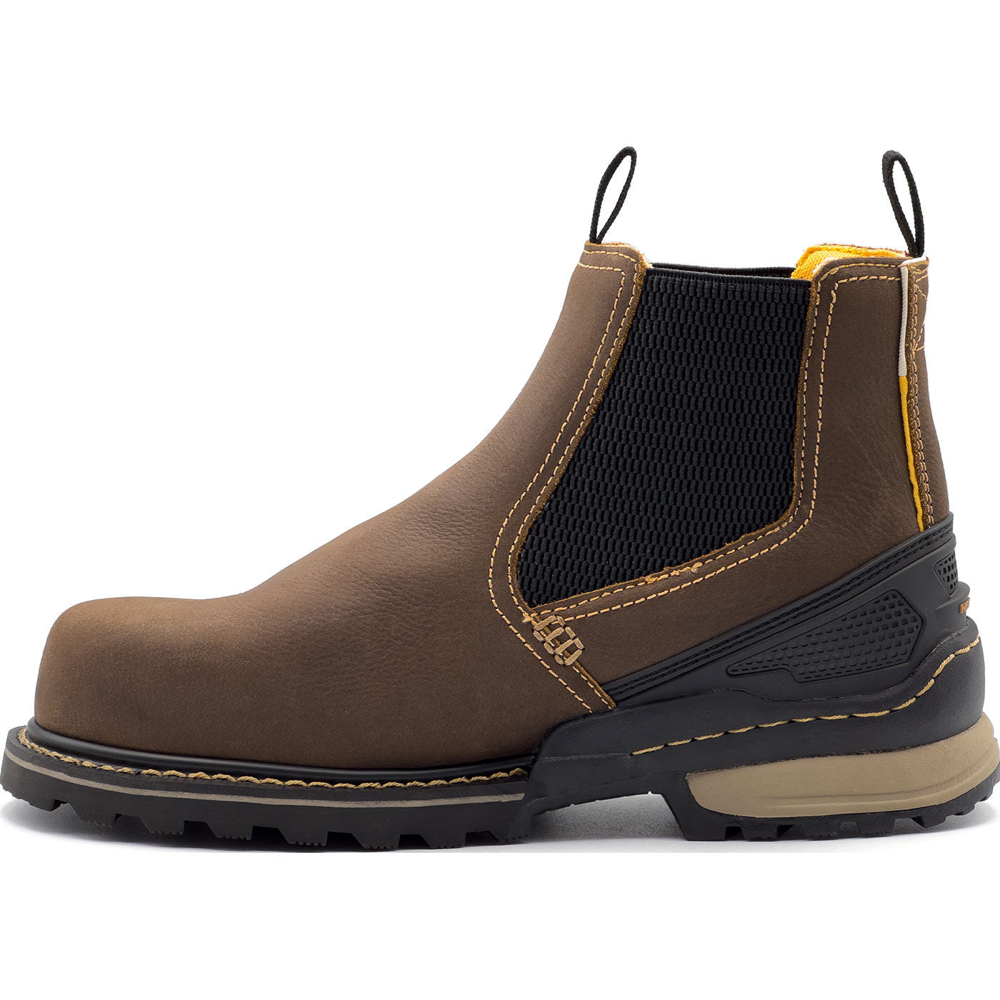 Avenger A-Max Dozer Men's Composite Toe Electrical Hazard Waterproof Chelsea Pull-on Work Boot - profile