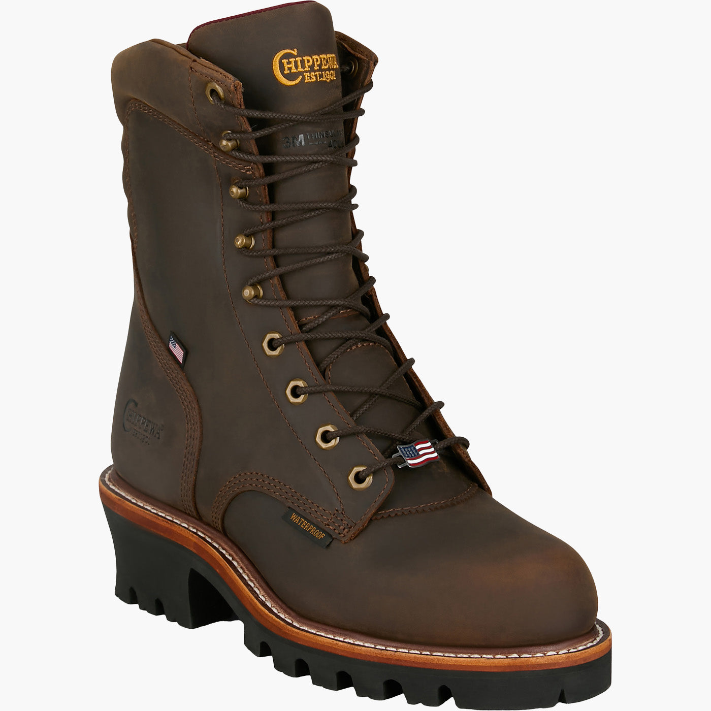 Chippewa Super Logger Men's 9-inch Electrical Hazard Waterproof Insulated Work Boot