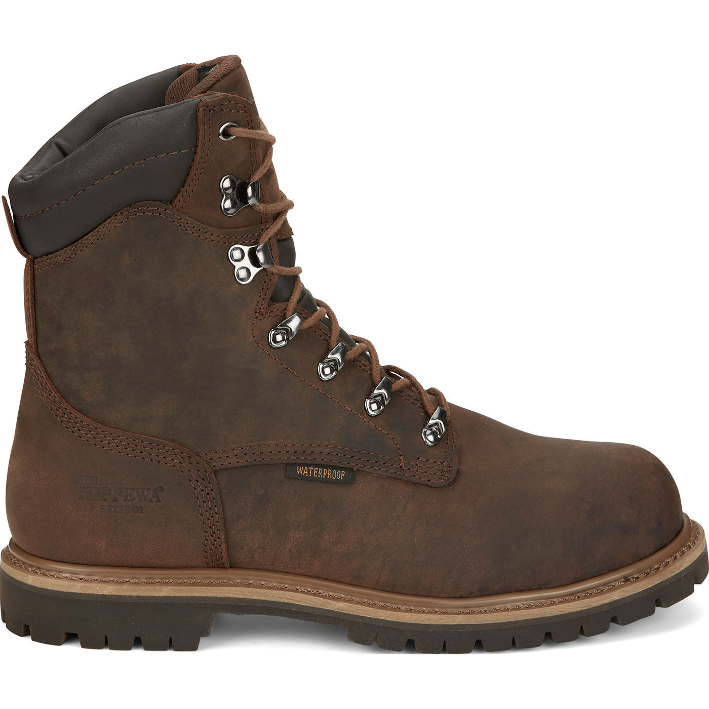 Chippewa Birkhead Men's 8-inch Steel Toe Electrical Hazard Waterproof Work Boot - profile