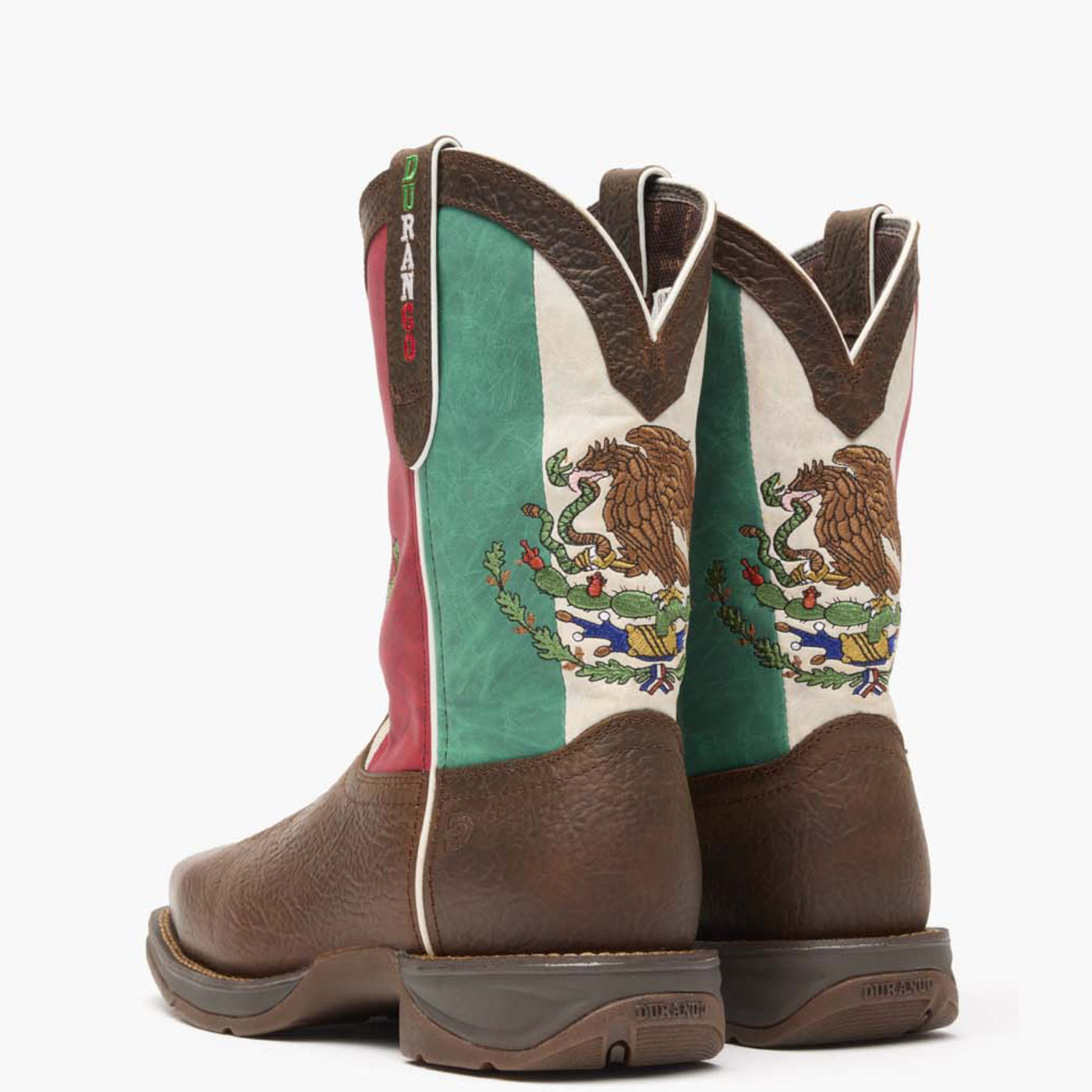 Rebel by Durango® Steel Toe Mexico Flag Western Boot - back