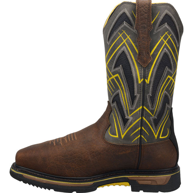 Dan Post Cyclone Men's 12-inch Composite Toe Electrical Hazard Waterproof Western Work Boot - profile