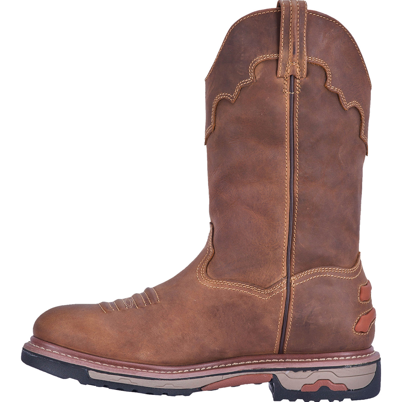 Dan Post Journeyman Men's Composite Toe Electrical Hazard Waterproof Western Work Pull-on Boot - profile