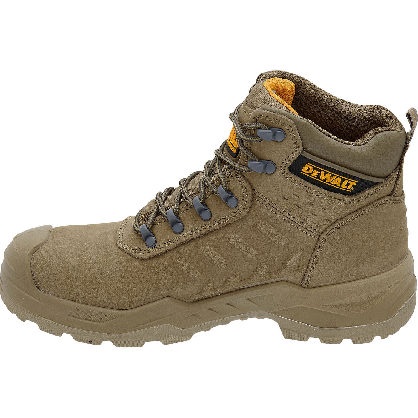 DeWalt Hammer Arbeitsschuhe – Herren Sicherheitsstiefel, Braunes Nubukleder, Mit Zehenschutz