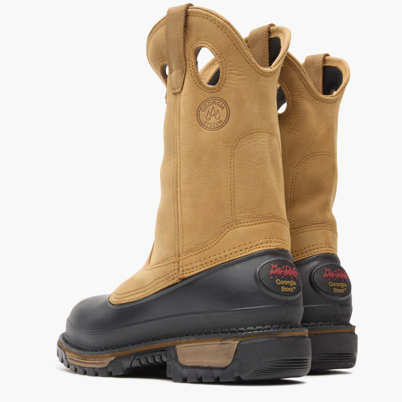 Georgia Boot Muddog Steel Toe Waterproof Wellington - back