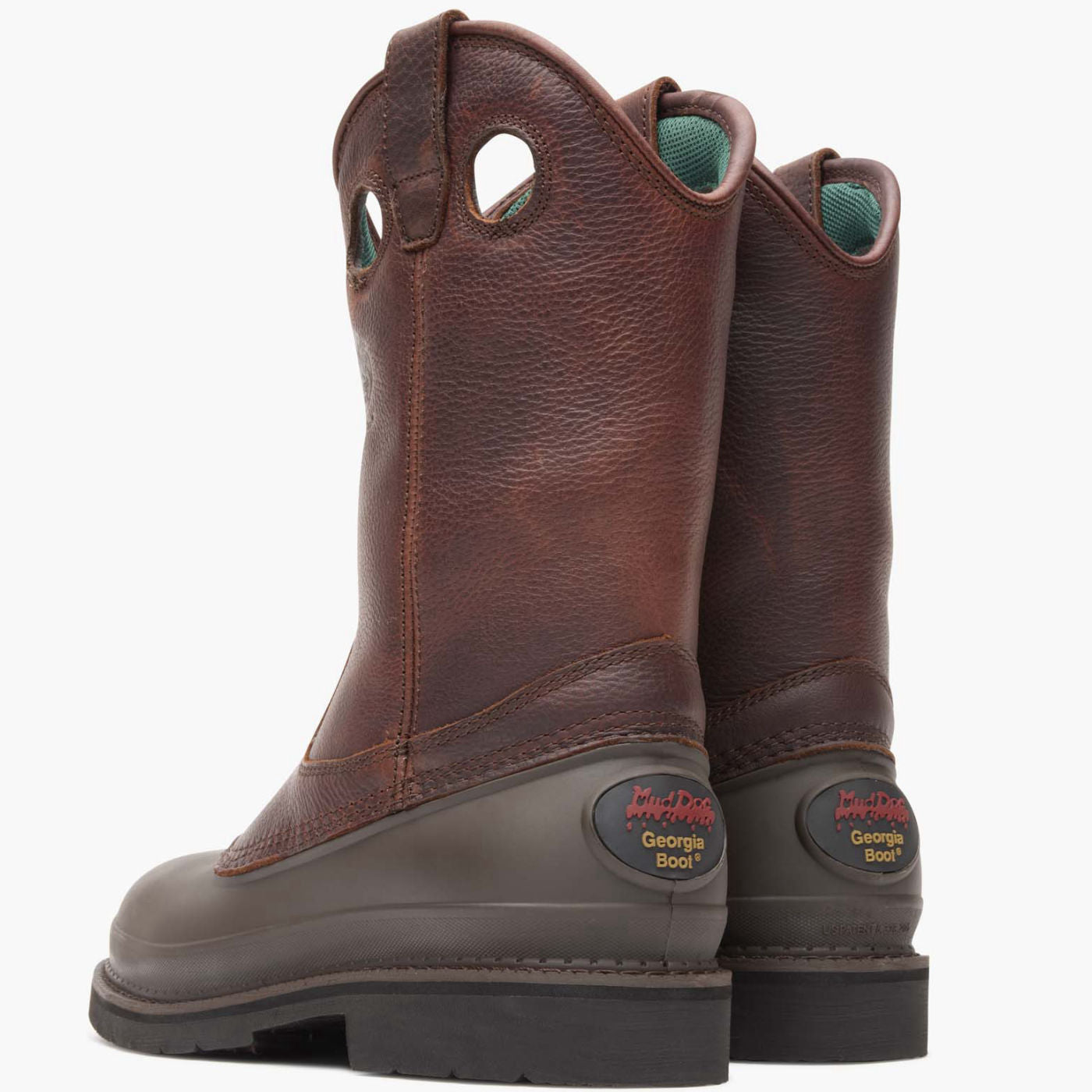 Georgia Boot Muddog Steel Toe Wellington Work Boot - back
