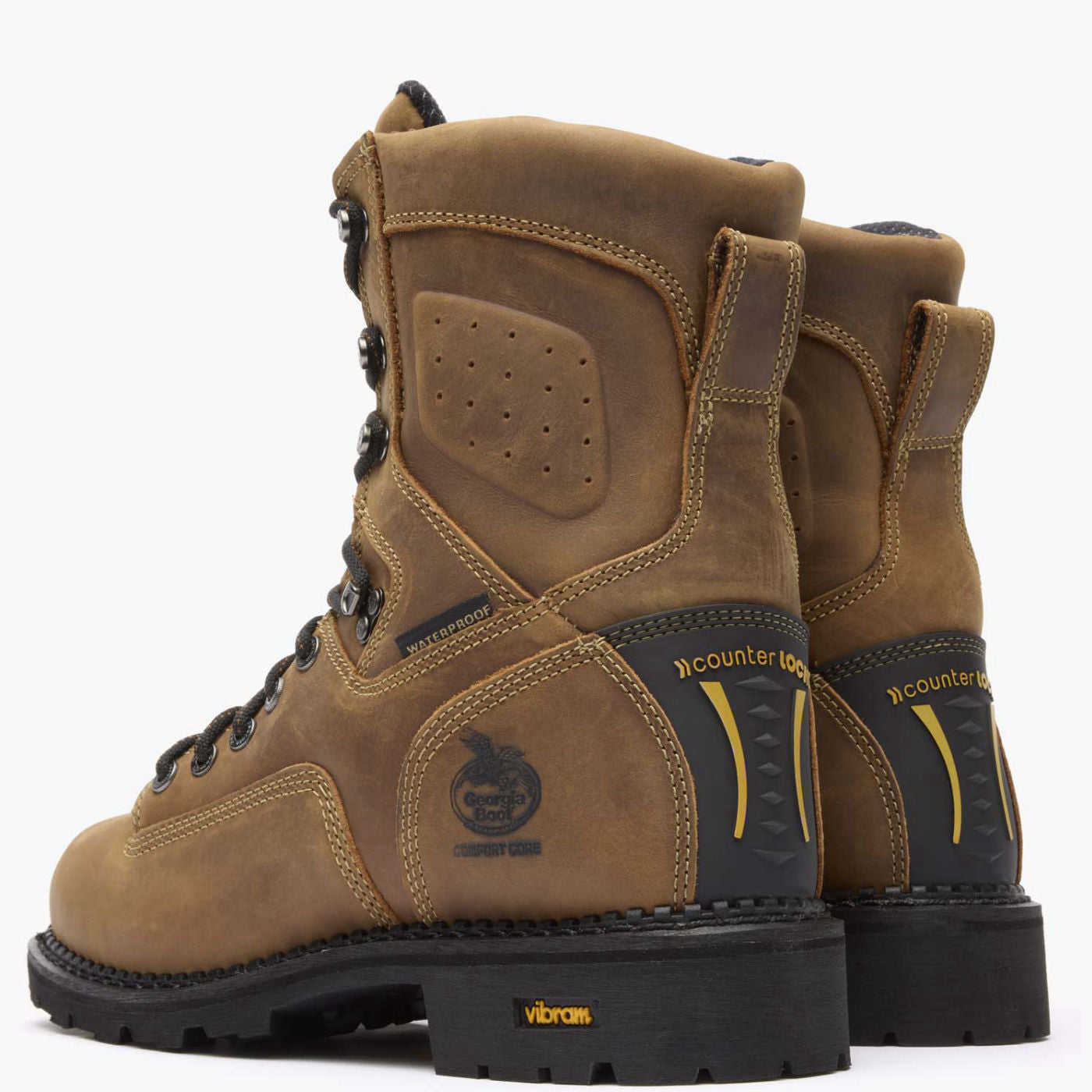 Georgia Boot Comfort Core Waterproof Low Heel Logger Work Boot - back