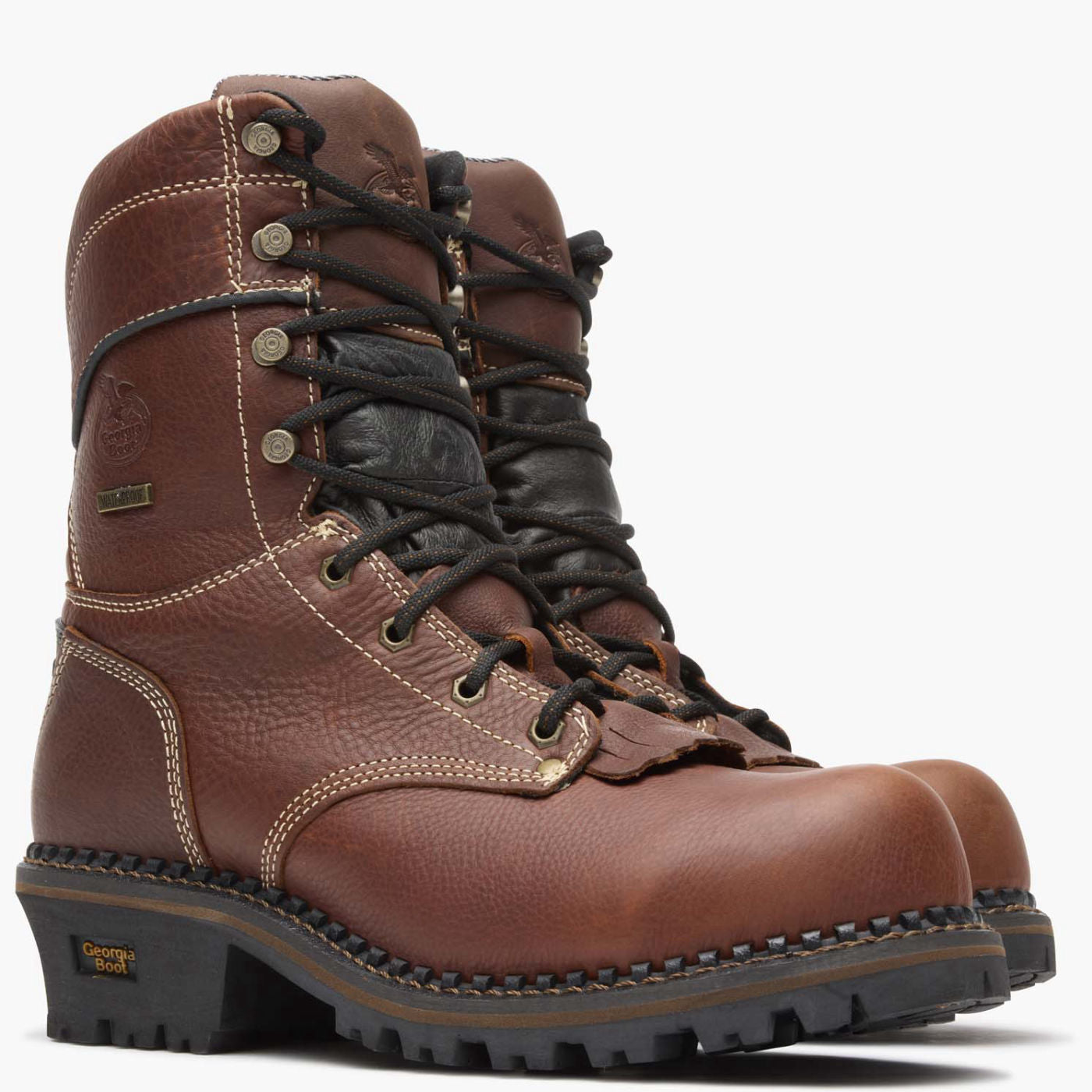 Georgia Boot AMP LT Logger Composite Toe Waterproof Work Boot - 12