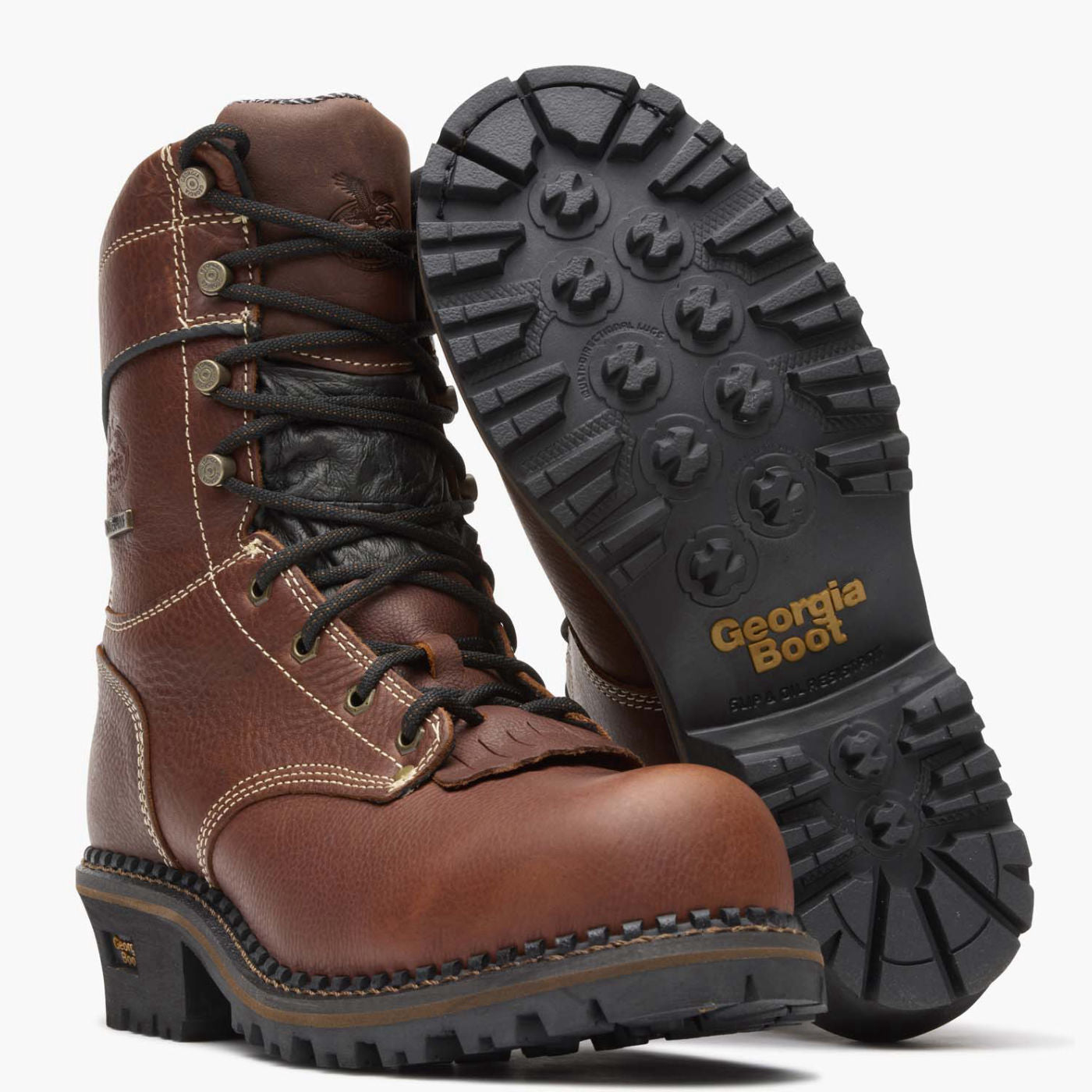 Georgia Boot AMP LT Logger Composite Toe Waterproof Work Boot - outsole