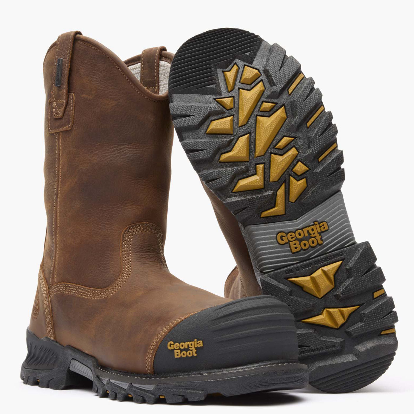 Georgia Boot Rumbler Composite Toe Waterproof Pull-on Work Boot - outsole
