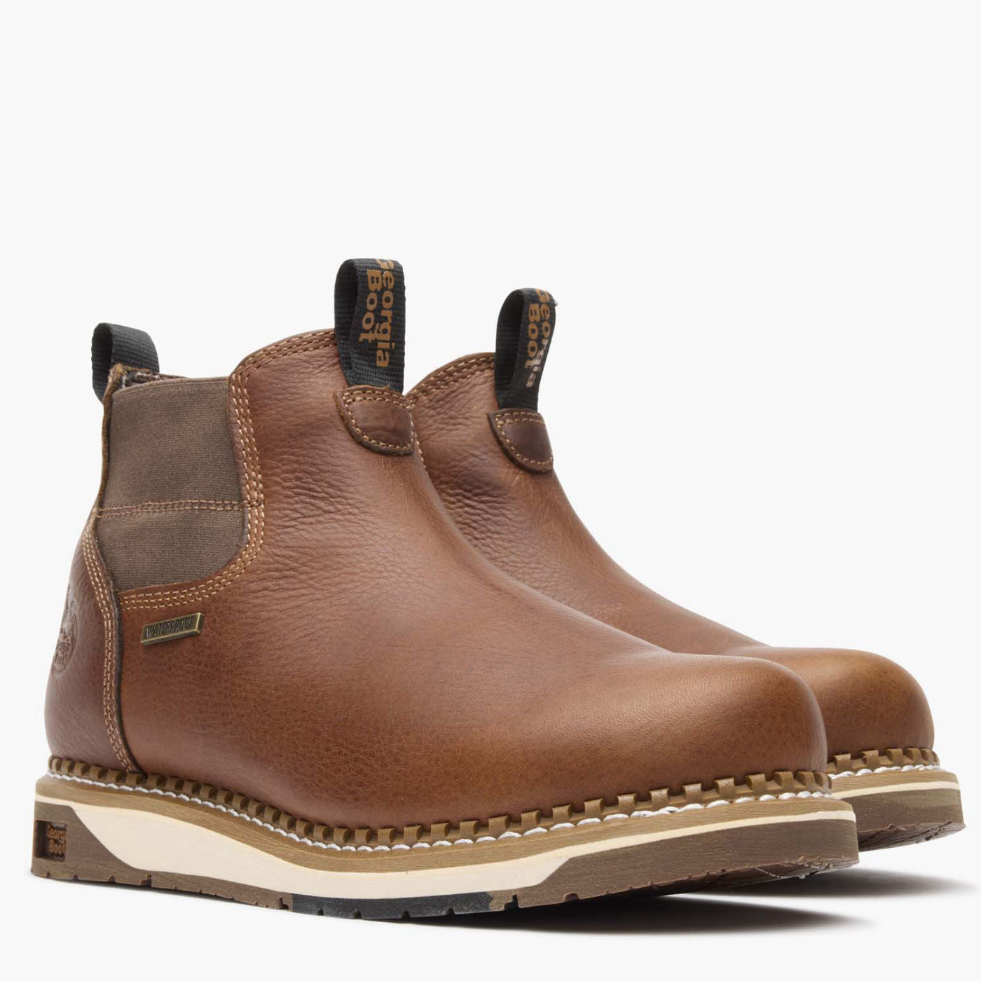 Georgia Boot AMP LT Wedge Waterproof Chelsea Work Boot - 12