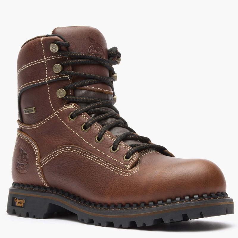 Georgia Boot AMP LT Logger Women's Alloy Toe Waterproof Low Heel Logger Boot - main