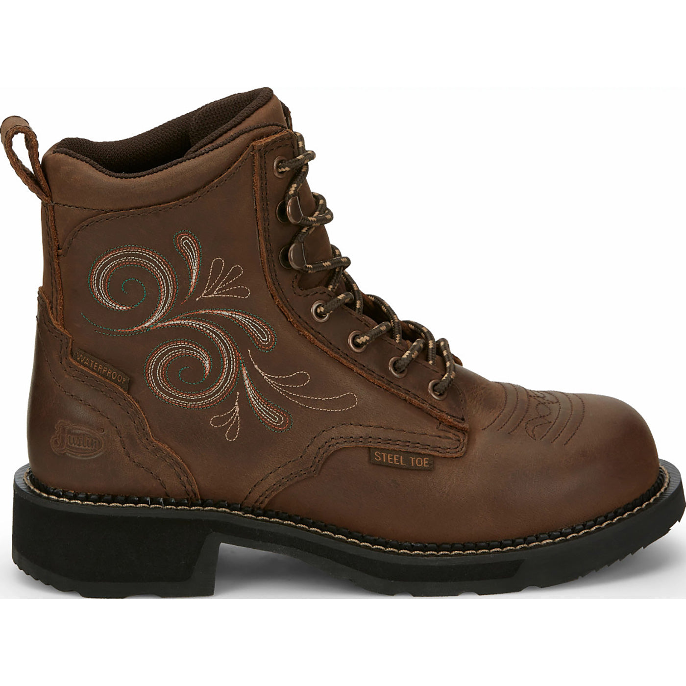 Justin Work Women's Steel Toe Waterproof Work Boot - profile
