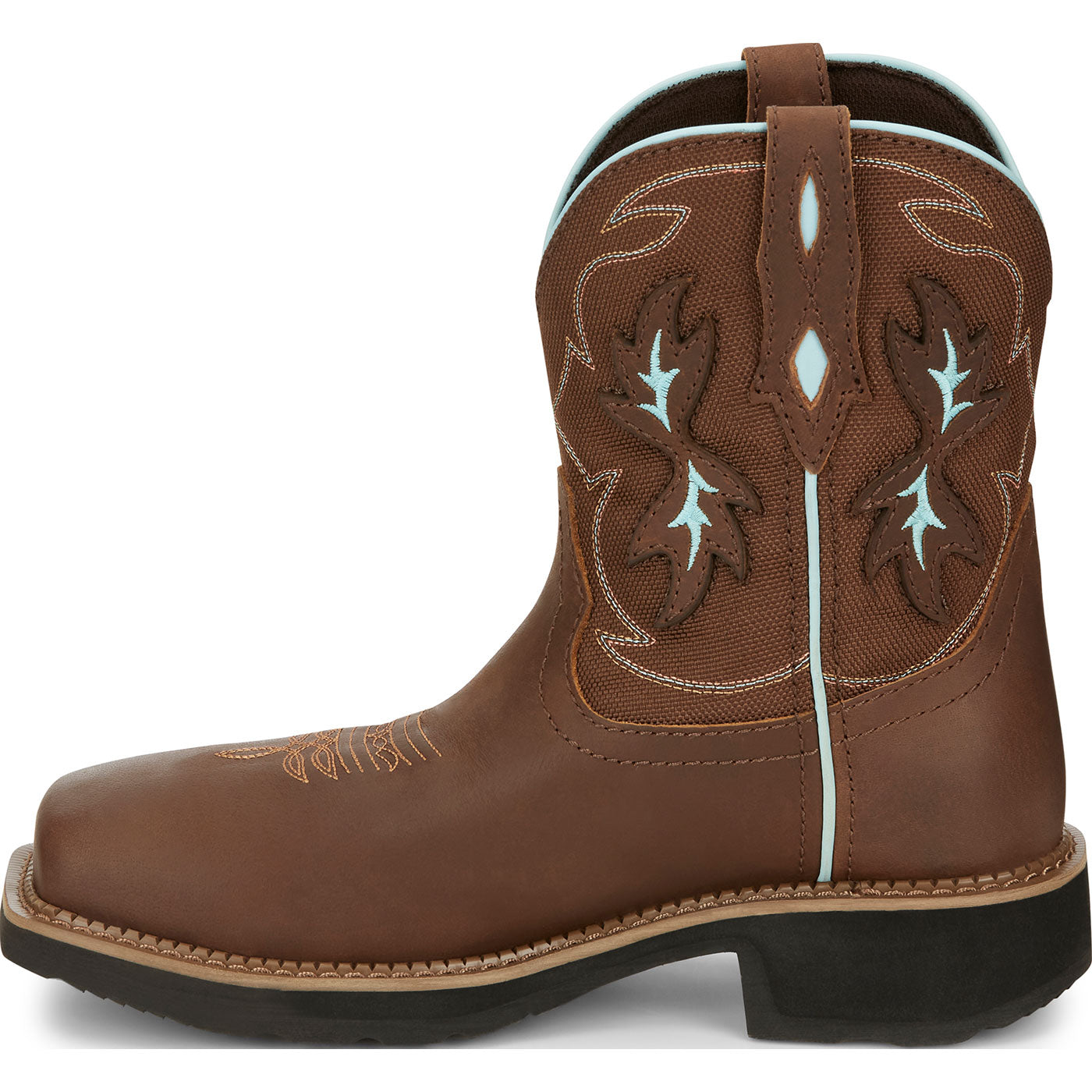 Justin Work Gypsy Chisel Women's 8-Inch Carbon Nano Electrical Hazard Waterproof Western Work Boot - profile