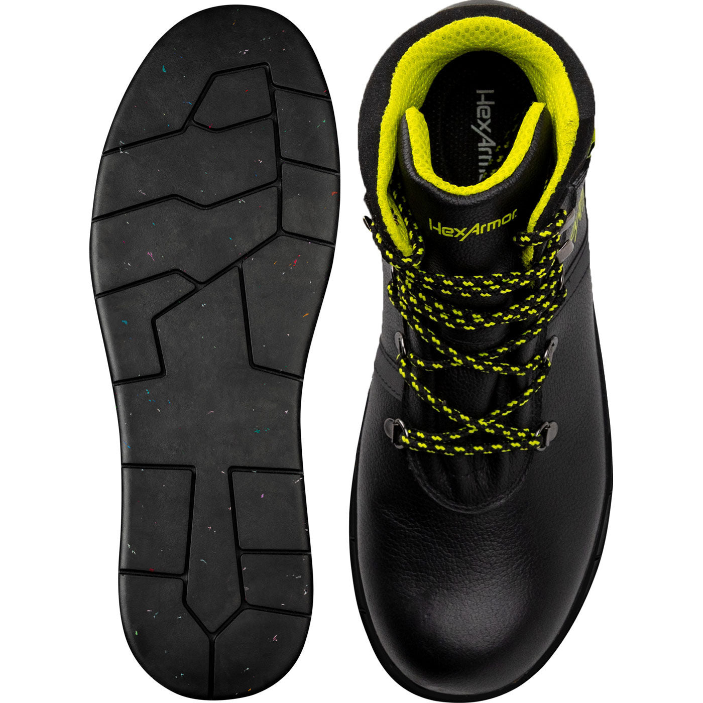 HexArmor Asphalt Men's 6-inch Composite Toe Electrical Hazard Leather Work Boot - birdseye