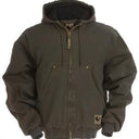 Berne Olive Quilt-Lined Original-Washed Hooded Jacket - main