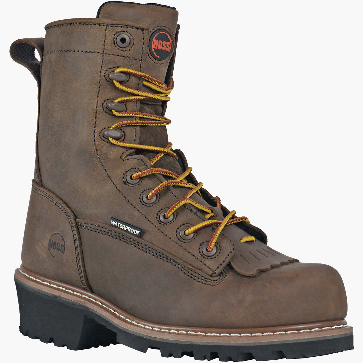 Hoss Cross Cut Logger Men's 8-inch Composite Toe Electrical Hazard Waterproof Work Boot