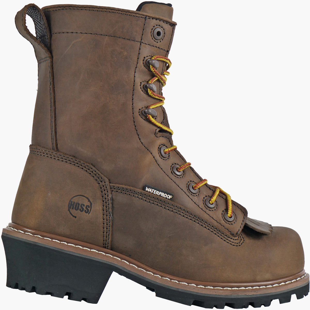 Hoss Cross Cut Logger Men's 8-inch Composite Toe Electrical Hazard Waterproof Work Boot