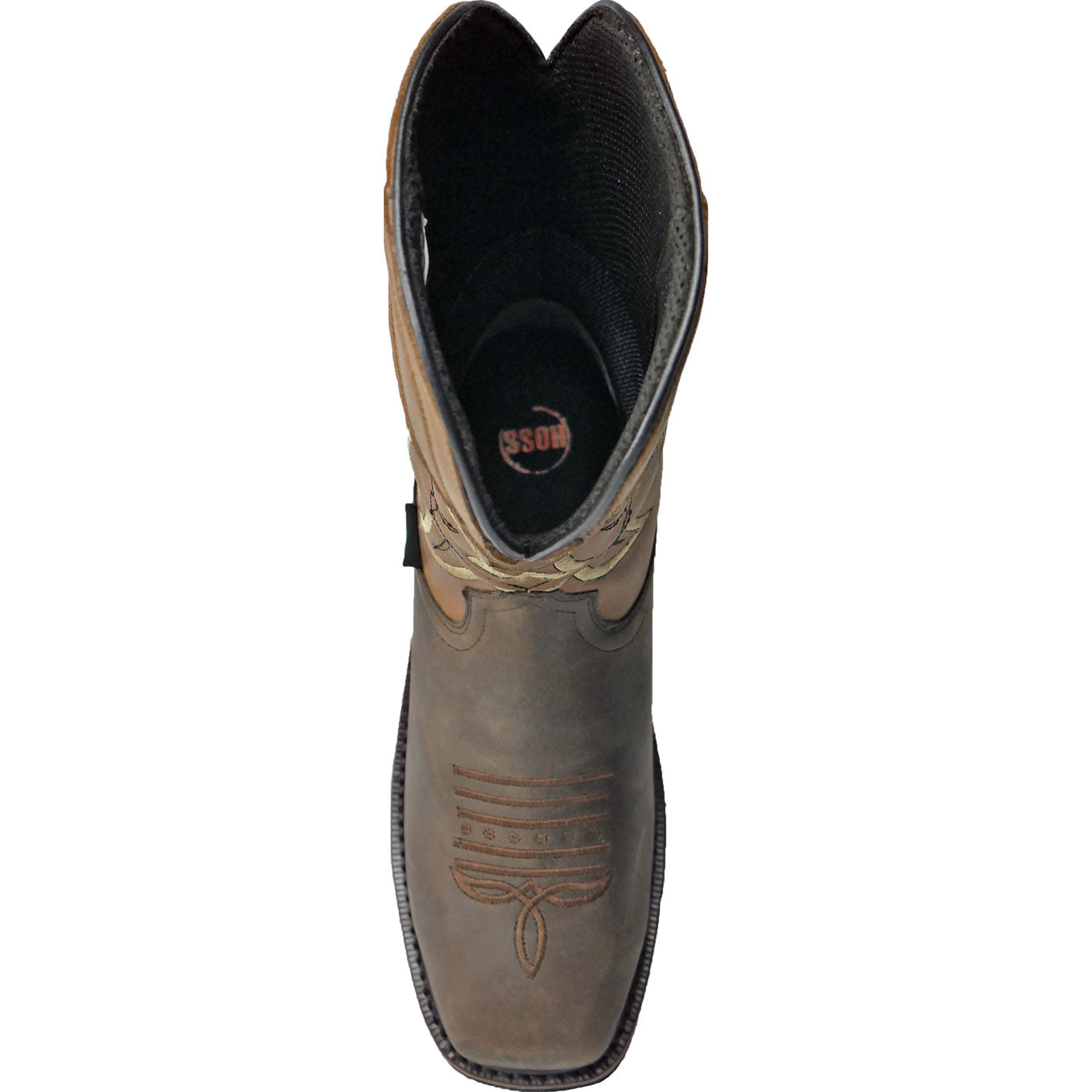 HOSS Showdown Men's 11-inch Composite Toe Puncture- Resisting Waterproof Western Work Boot - birdseye