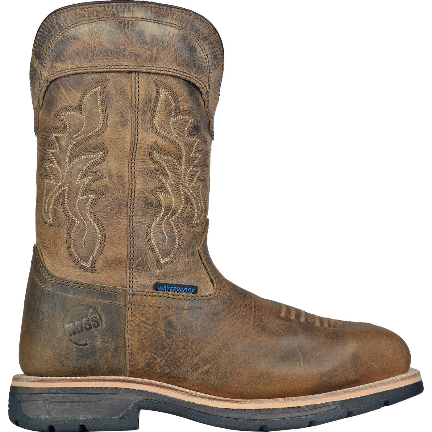 HOSS Brisbee Men's 11-inch Composite Toe Electrical Hazard Waterproof Western Work Boot - profile