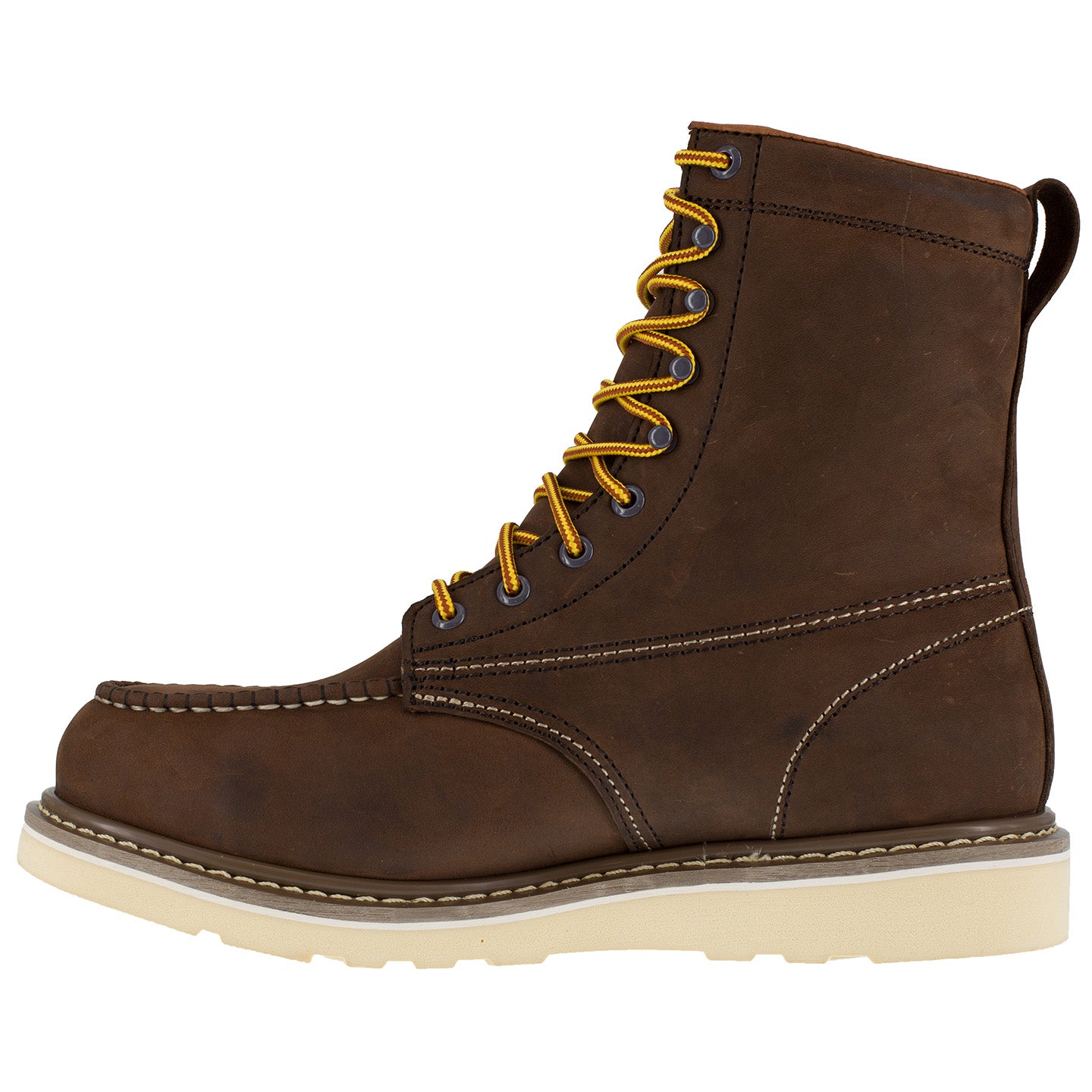 Iron Age Reinforcer Men's 8-Inch Steel Moc Toe Electrical Hazard Leather Work Boot - profile