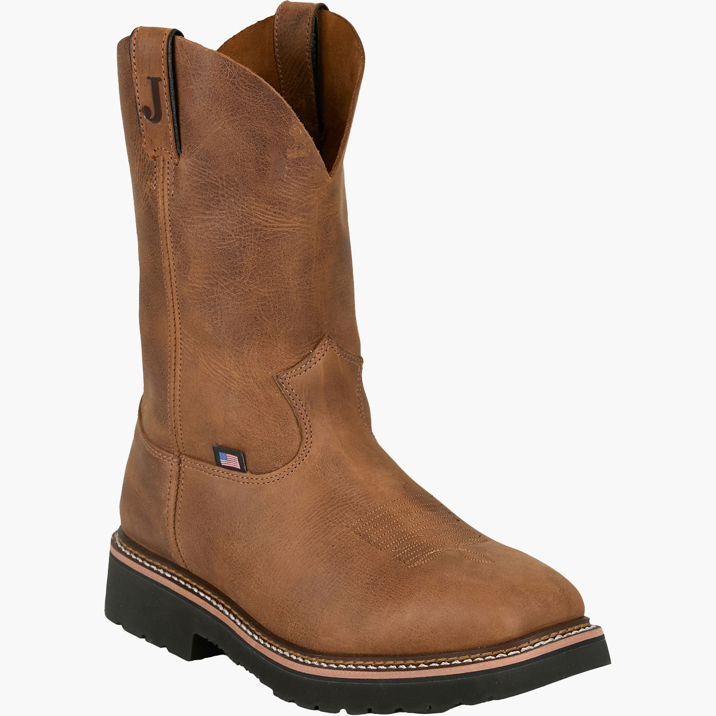 Justin Work Ames Men's 11-inch Steel Toe Electrical Hazard Pull-On Western Boot