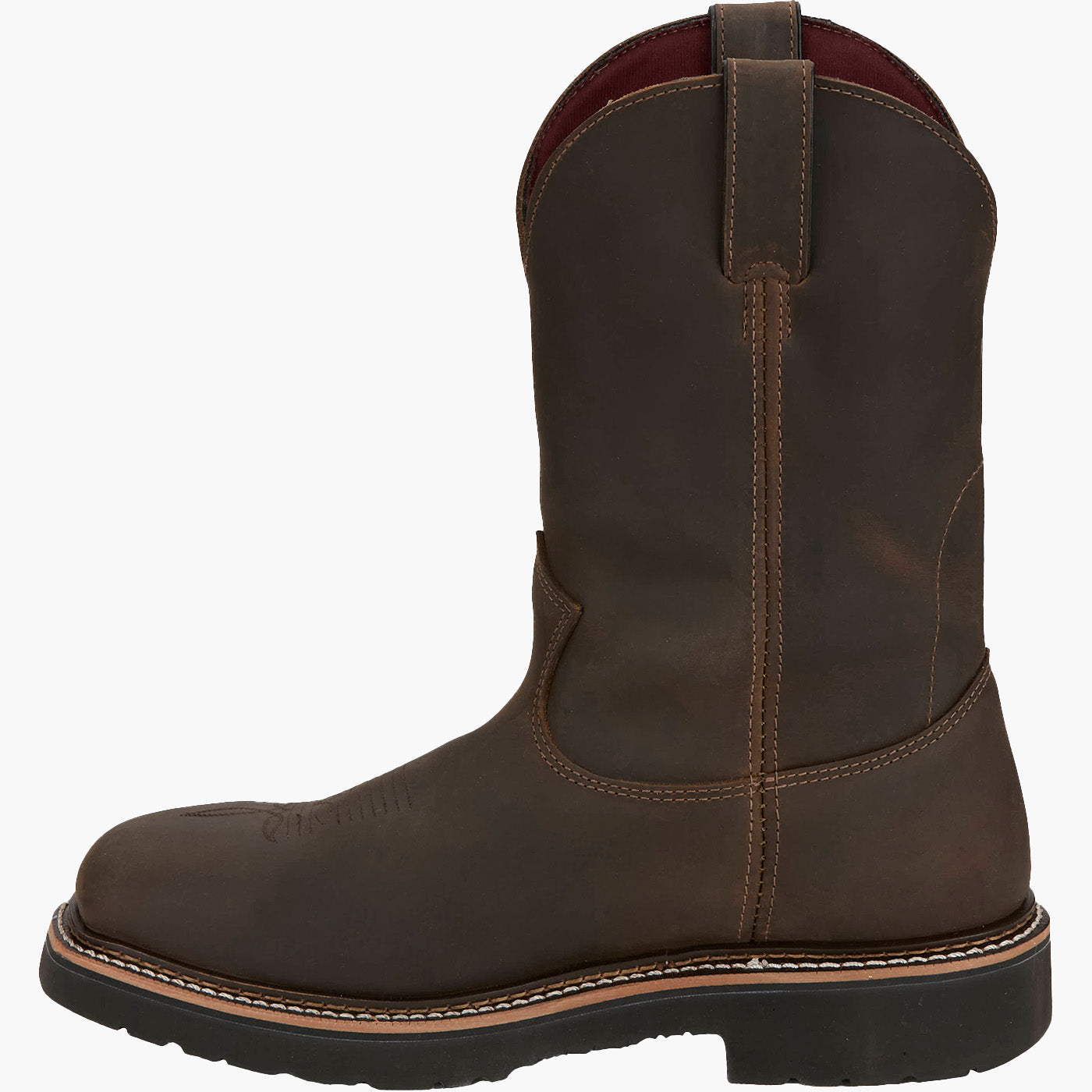 Justin Work Billings Men's 11-inch Steel Toe Electrical Hazard Waterproof Pull-On Western Boot
