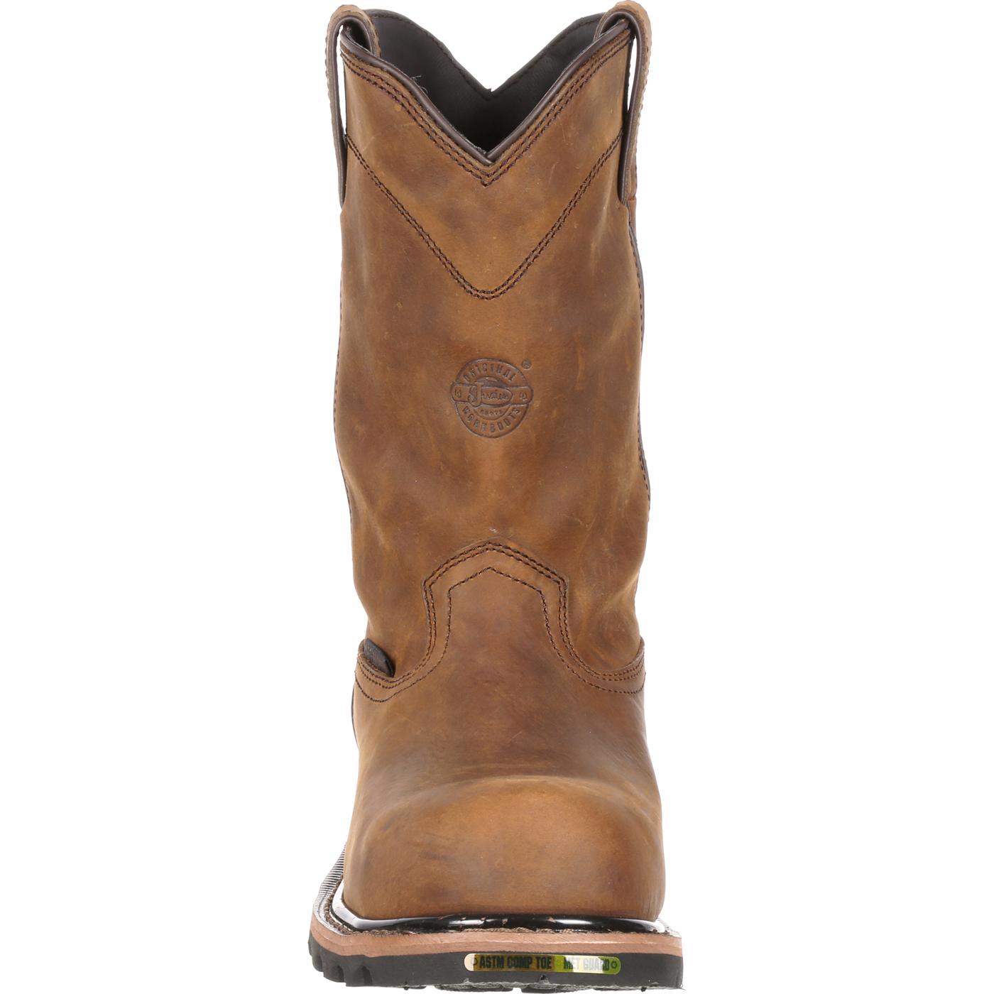 Justin Work Worker II Pulley Composite Toe Internal Met Guard Waterproof Western Work Boot - front