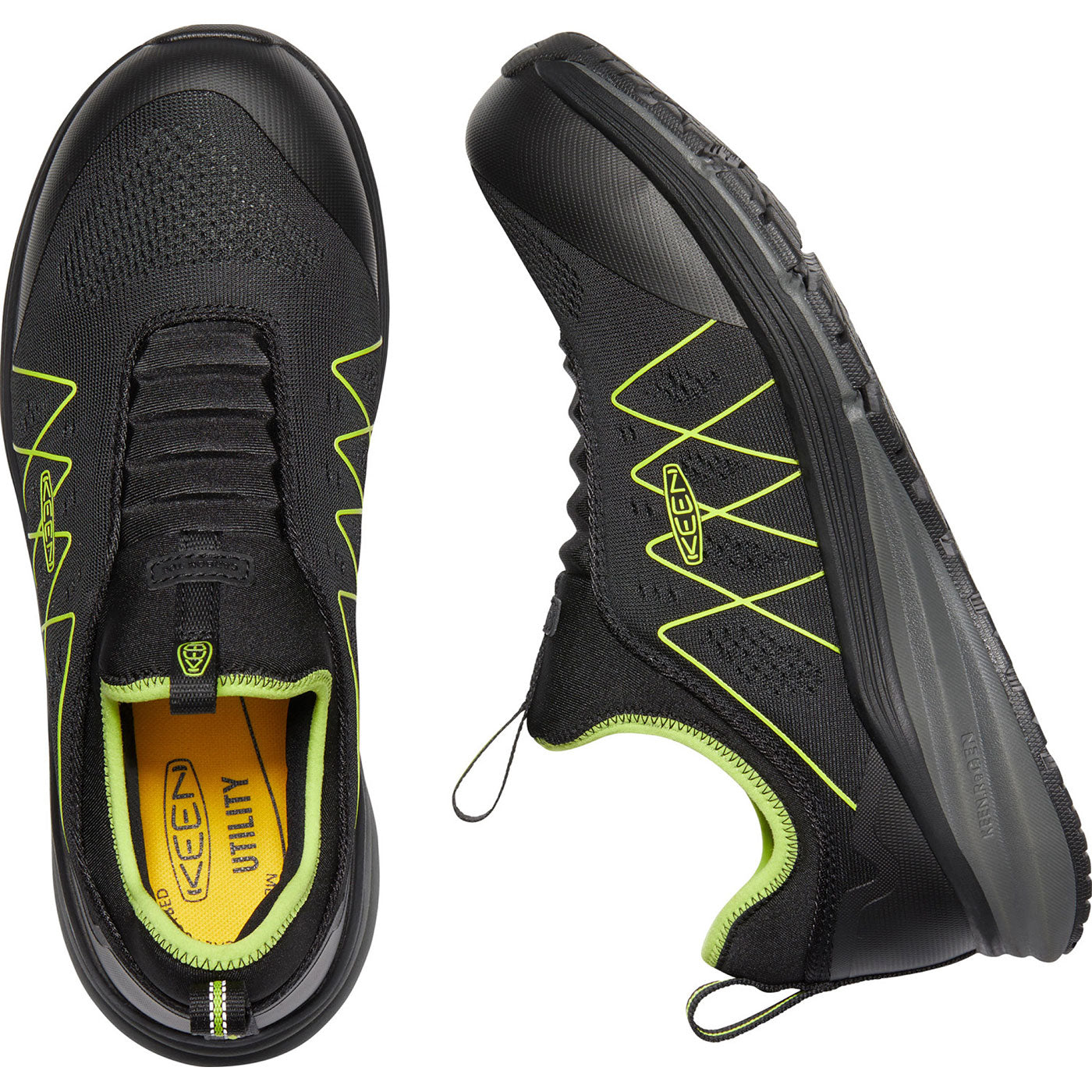 KEEN Utility® Vista Energy Shift Men's Carbon Fiber Toe Electrical Hazard Slip-On Athletic Work Shoe - birdseye