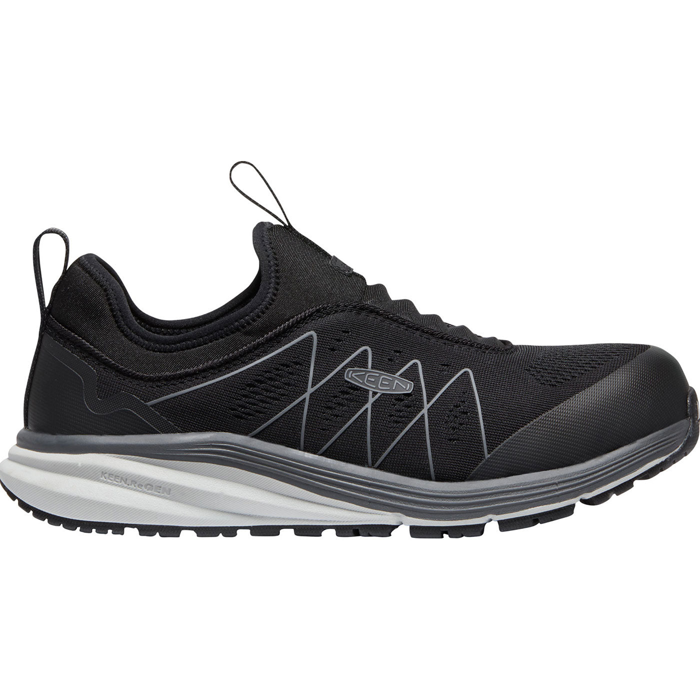 KEEN Utility® Vista Energy Shift Men's Carbon Fiber Toe Electrical Hazard Slip-On Athletic Work Shoe - profile