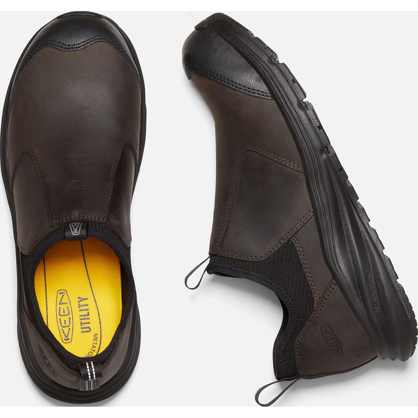 KEEN Utility® Vista Energy+ Shift Men's Carbon Fiber Toe Static-Dissipative Leather Slip-On Work Shoe - birdseye