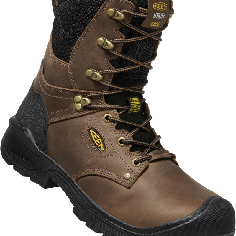 KEEN Utility Independence Men's 8-inch Carbon Fiber Toe 600G Insulated Waterproof Work Boot - main