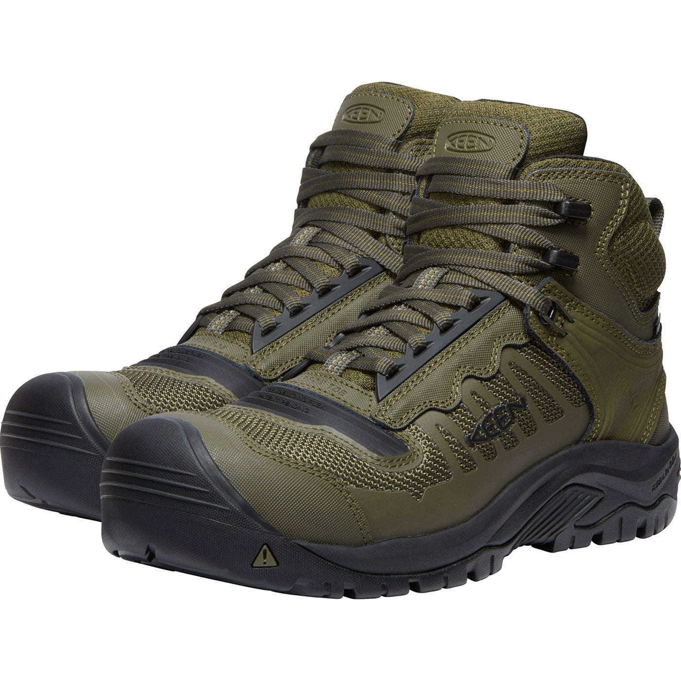 KEEN Utility Reno Mid Men's Carbon Fiber Toe Electrical Hazard Waterproof Hi-Top Athletic Work Boot - profile