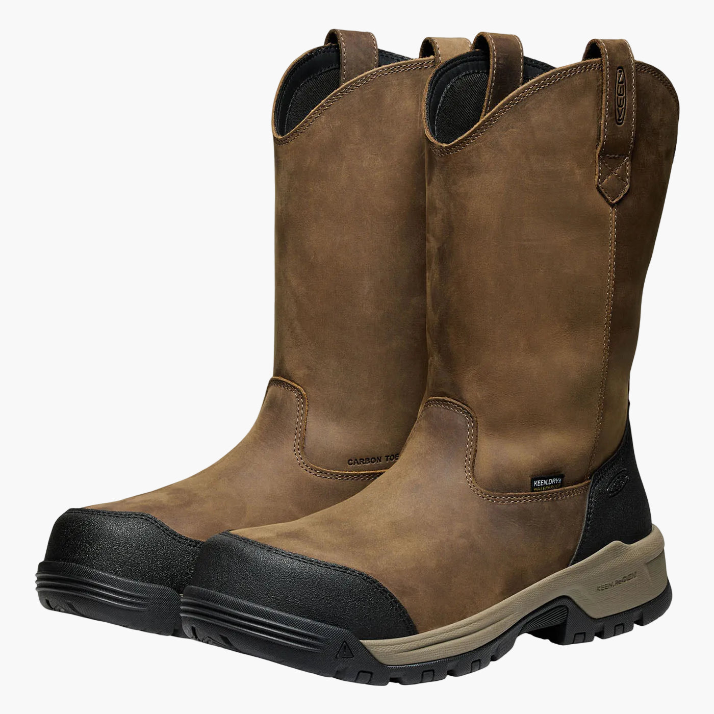 KEEN Utility® Evanston Men's 10-inch Carbon Fiber Toe Electrical Hazard Waterproof Pull-On Work Boot