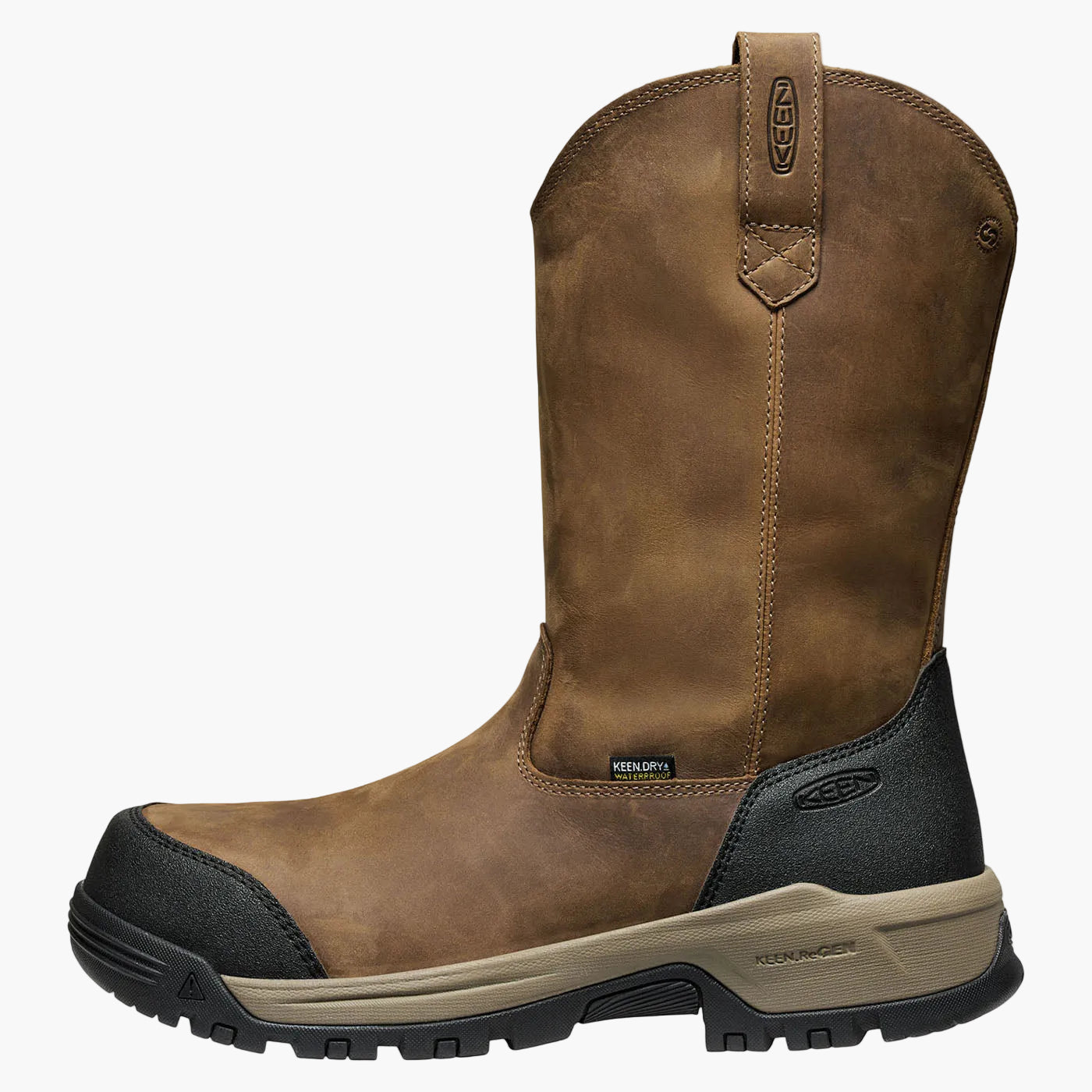 KEEN Utility® Evanston Men's 10-inch Carbon Fiber Toe Electrical Hazard Waterproof Pull-On Work Boot