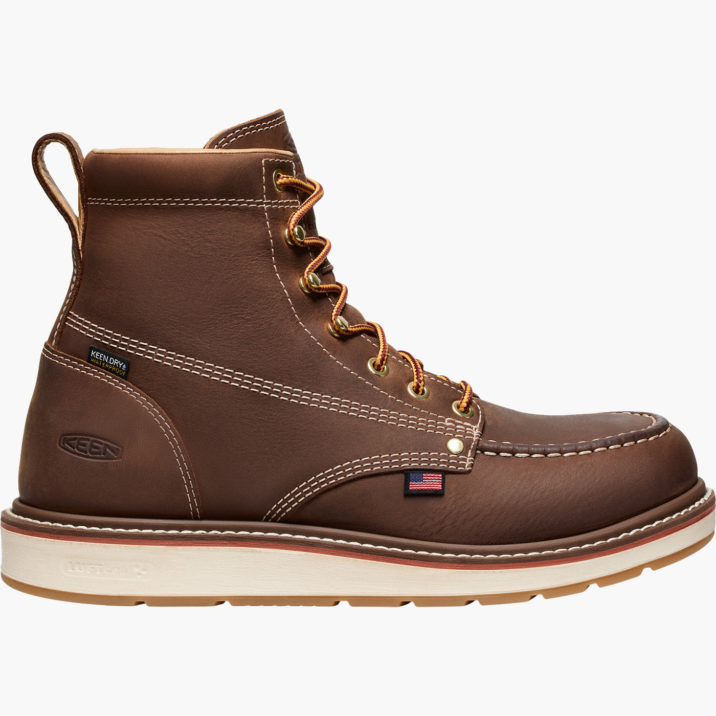 KEEN Utility Liberty Moc Men's 6-inch Carbon Toe Electrical Hazard Waterproof Wedge Work Boot