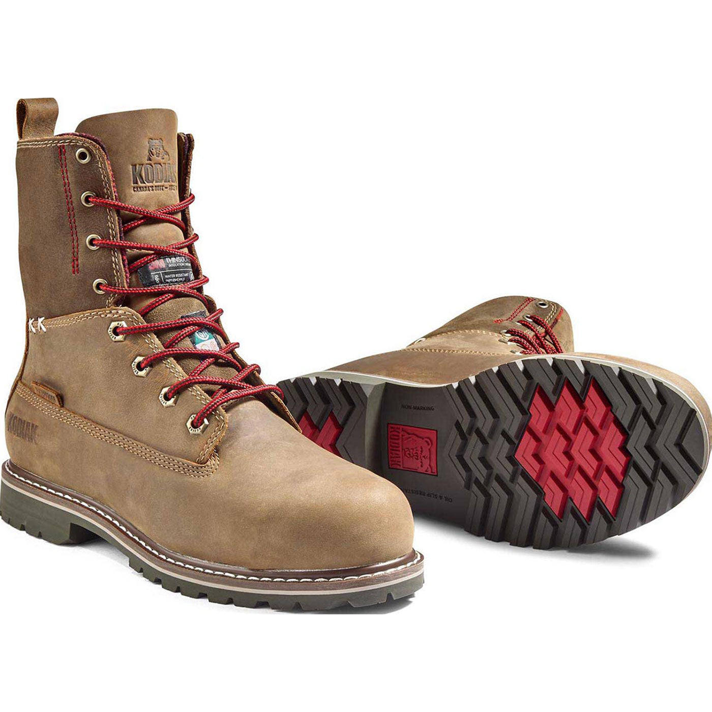 Kodiak Bralorne Women's 8-inch CSA Composite Toe Puncture-Resisting Insulated Waterproof Work Boot - front