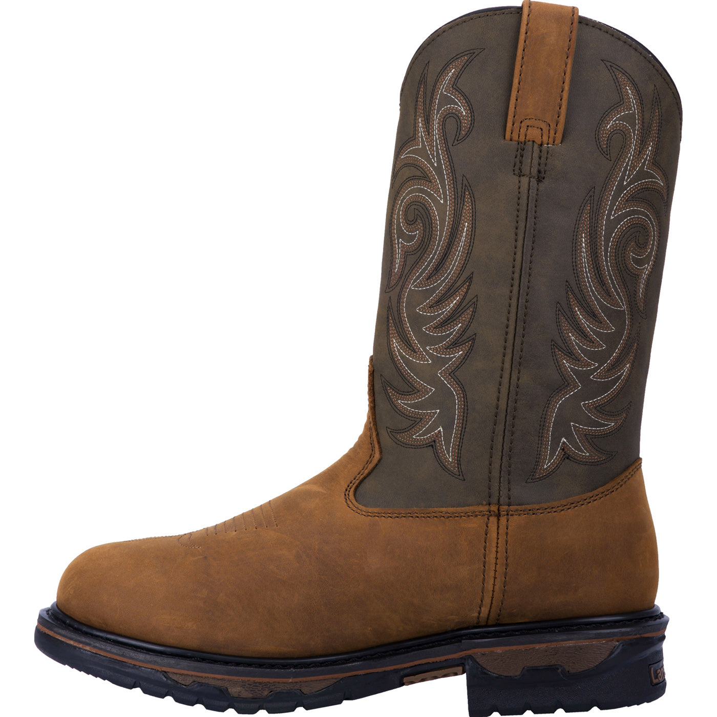 Laredo Hammer Men's Steel Toe Electrical Hazard Waterproof Western Pull-on Work Boot - profile