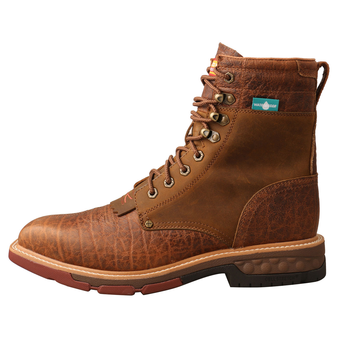 Twisted X CellStretch Men's 8-Inch Alloy Toe Electrical Hazard Waterproof Work Boot - profile