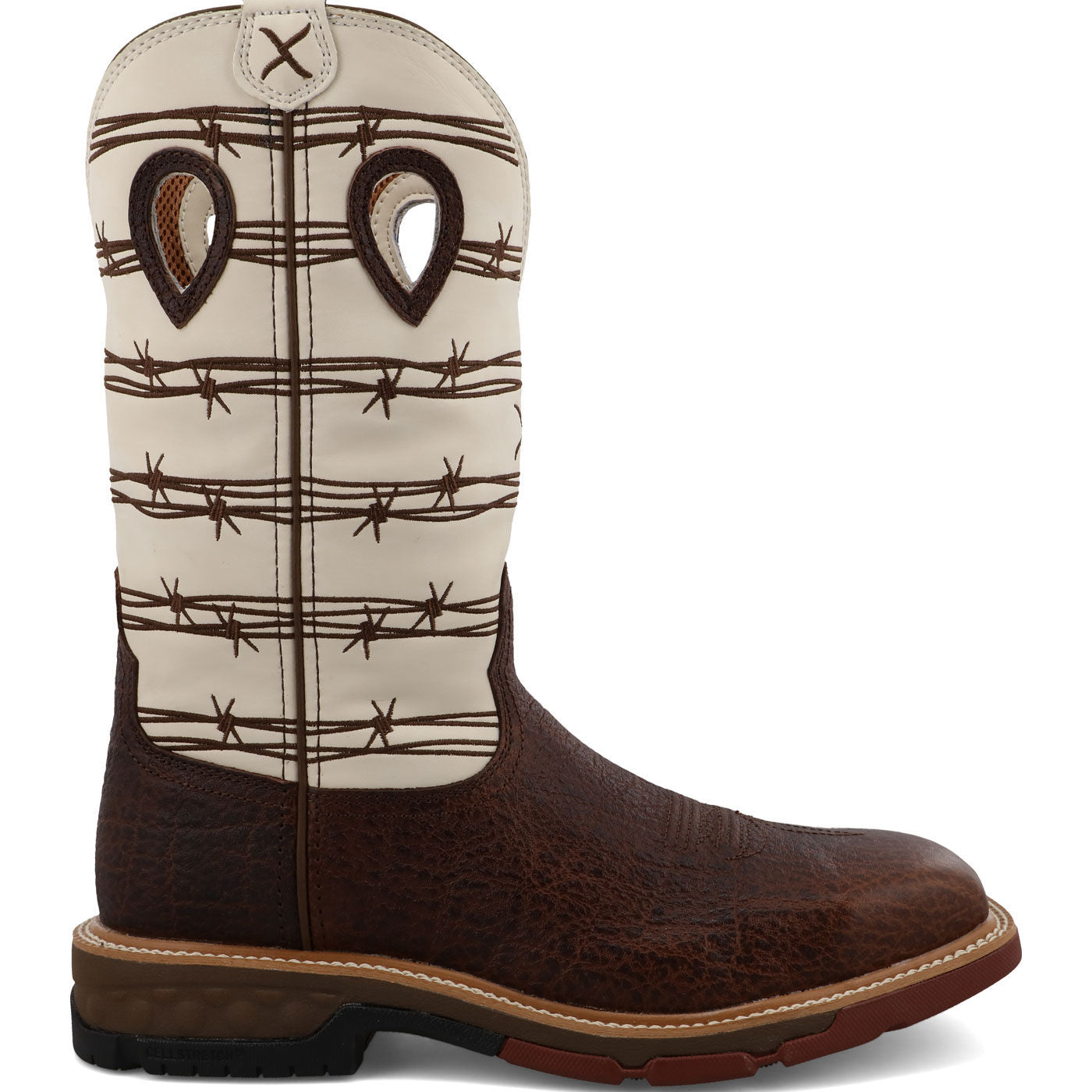 Twisted X CellStretch Men's 12-Inch Alloy Toe Electrical Hazard Western Work Boot - profile
