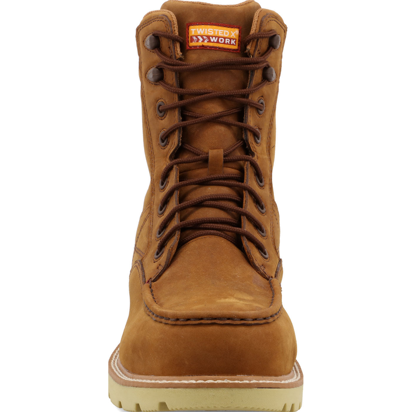 Twisted X Men's 8-Inch Moc Nano Toe Electrical Hazard Waterproof Leather Work Boot - front