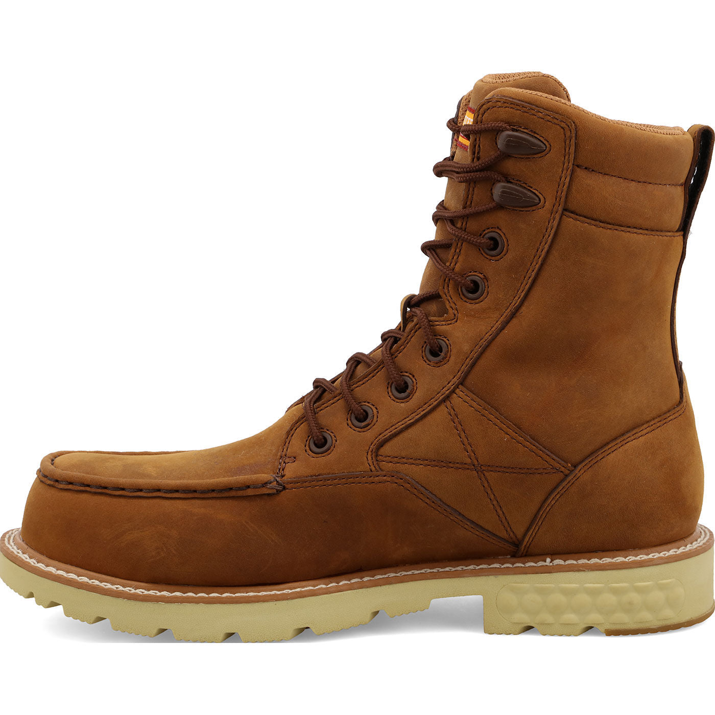 Twisted X Men's 8-Inch Moc Nano Toe Electrical Hazard Waterproof Leather Work Boot - profile